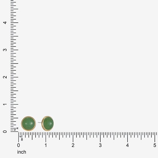 Monet Jewelry Green 14mm Round Stud Earrings