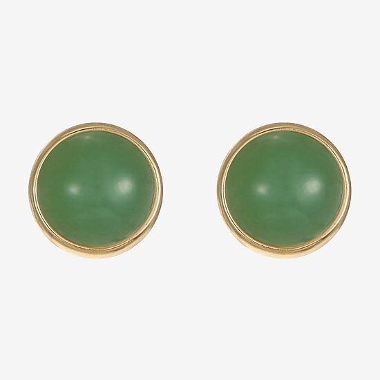 Monet Jewelry Green 14mm Round Stud Earrings