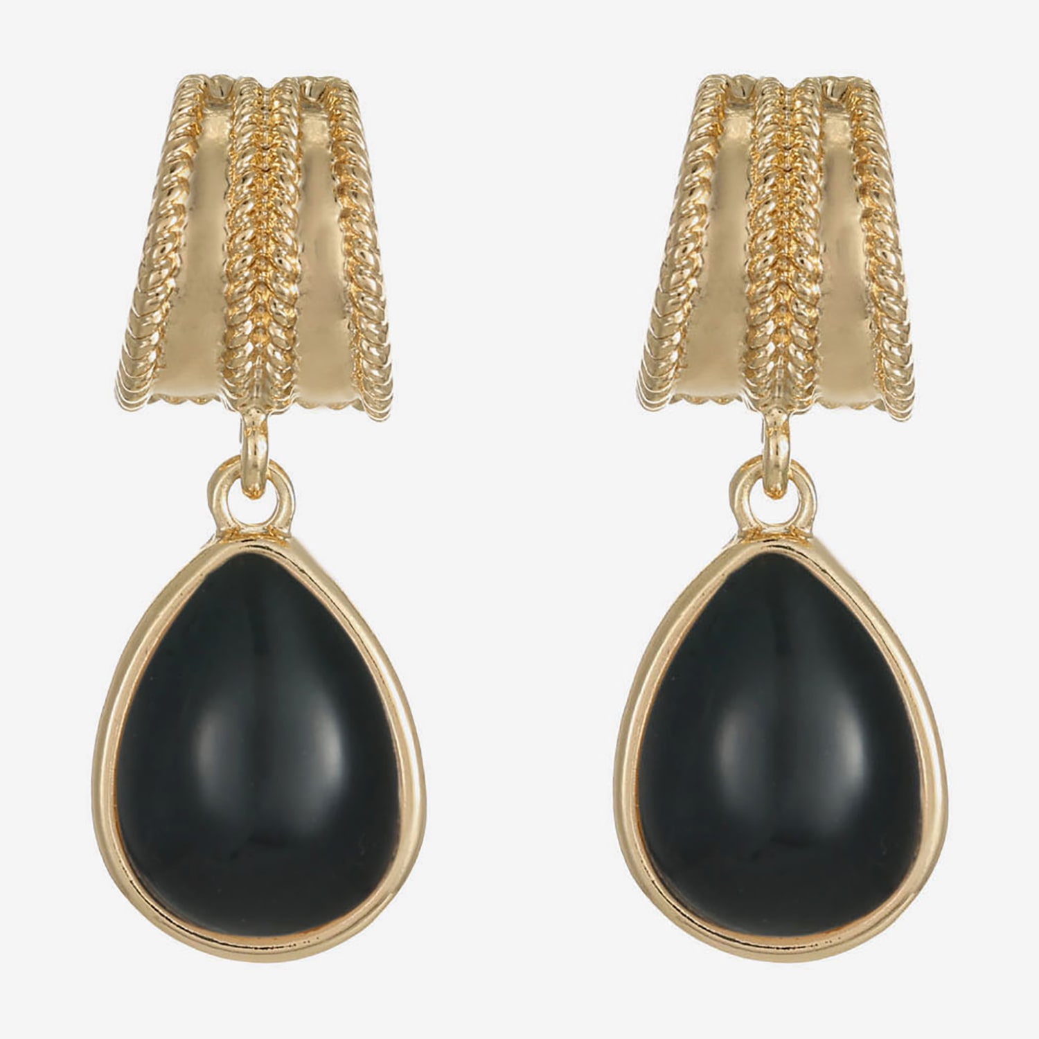 Monet Jewelry Black 34mm Stud Earrings