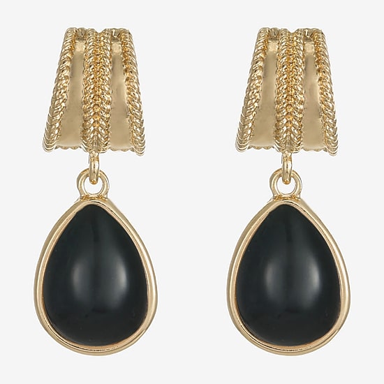 Monet Jewelry Black 34mm Stud Earrings