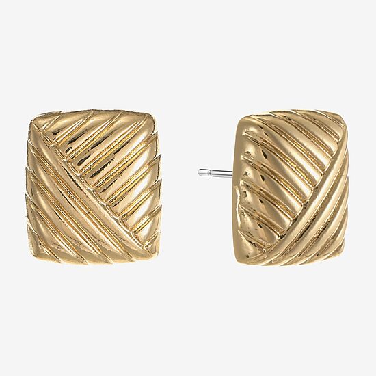 Monet Jewelry 20mm Square Stud Earrings