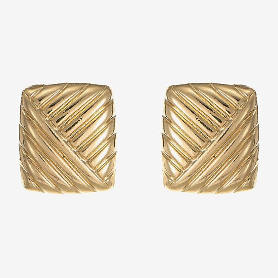 Monet Jewelry 20mm Square Stud Earrings