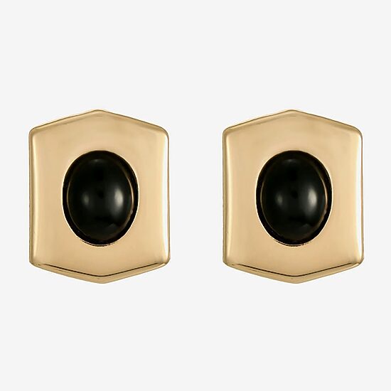Monet Jewelry Black 19mm Stud Earrings