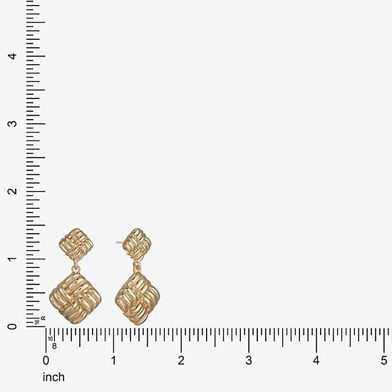Monet Jewelry 39mm Square Stud Earrings