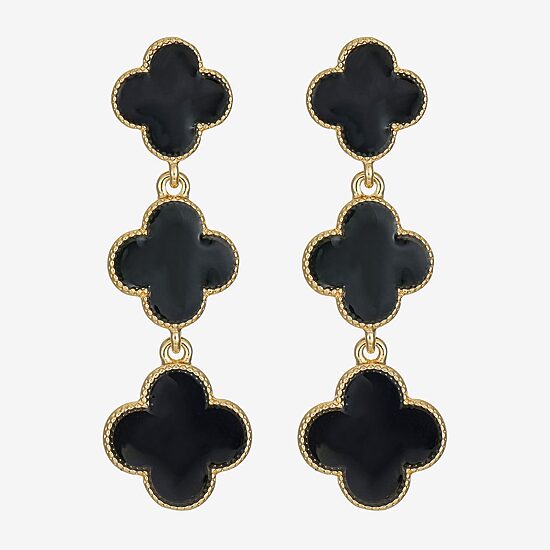 Monet Jewelry Womens Clover Hypoallergenic Drop Earrings