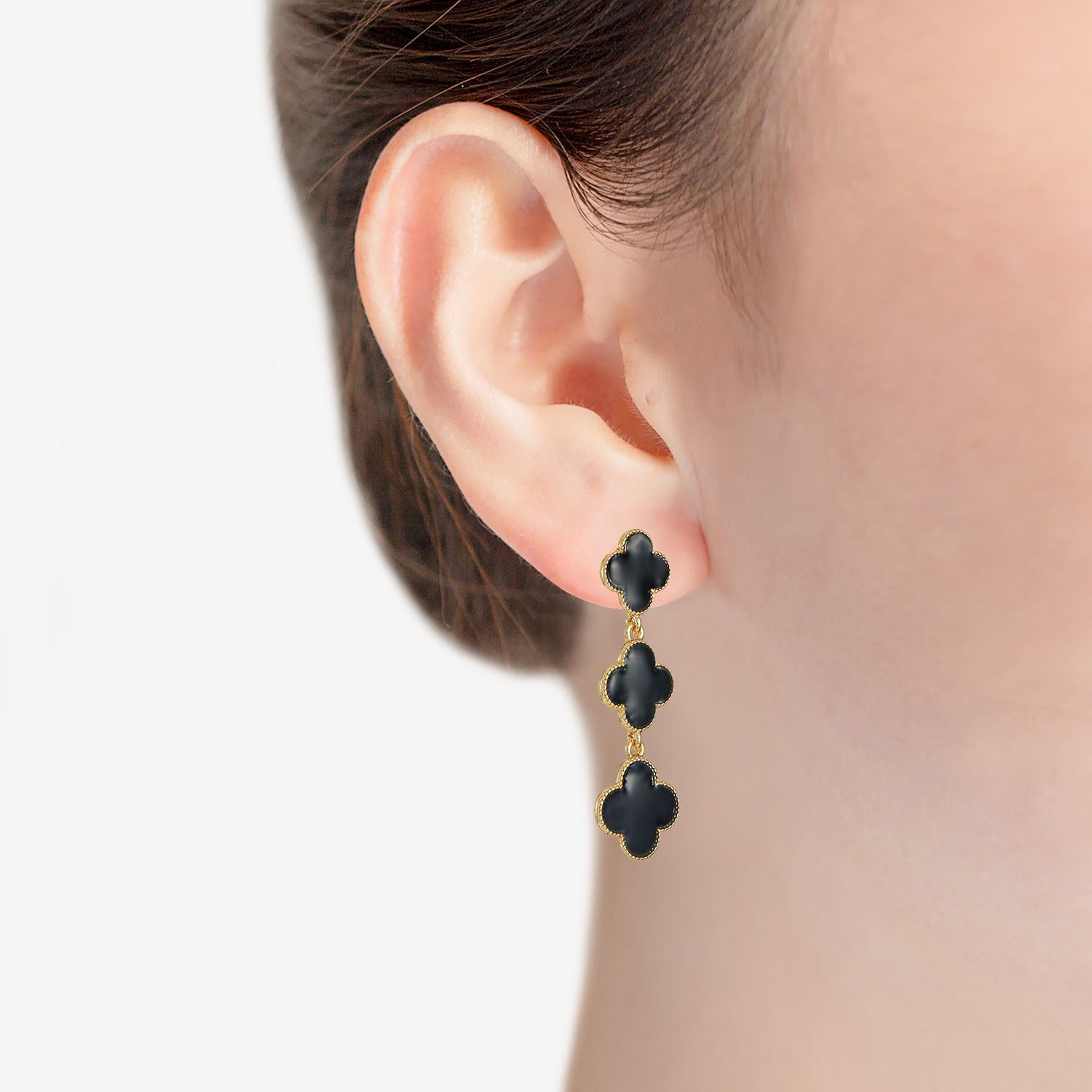 Monet Jewelry Womens Clover Hypoallergenic Drop Earrings
