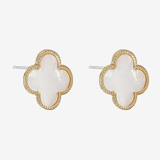 Monet Jewelry 17mm Clover Stud Earrings