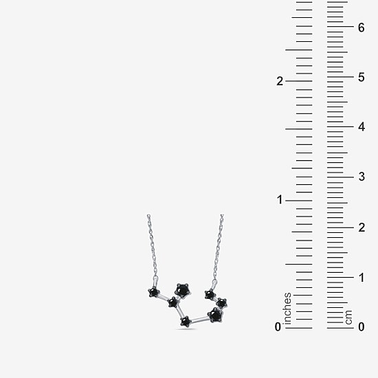 Midnight Black Limited Quantities! Womens 1/5 CT. Natural Black Diamond Sterling Silver 18 Inch Pendant Necklace