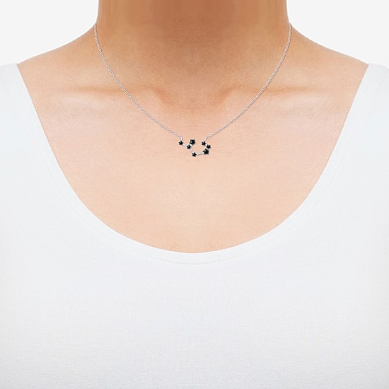 Midnight Black Limited Quantities! Womens 1/5 CT. Natural Black Diamond Sterling Silver 18 Inch Pendant Necklace