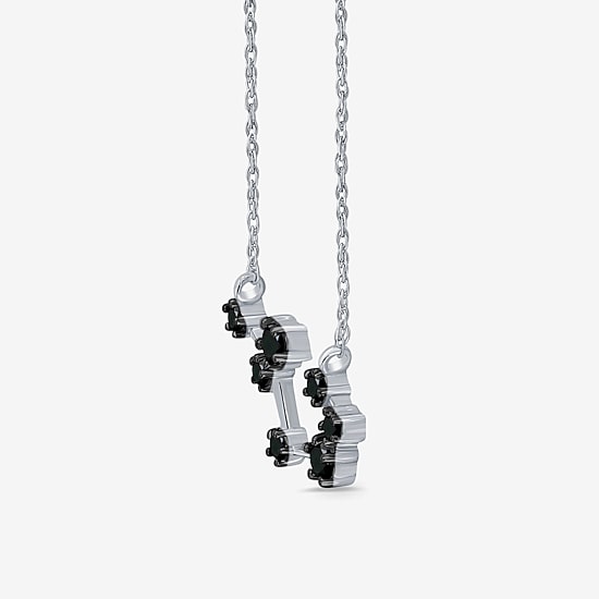 Midnight Black Limited Quantities! Womens 1/5 CT. Natural Black Diamond Sterling Silver 18 Inch Pendant Necklace