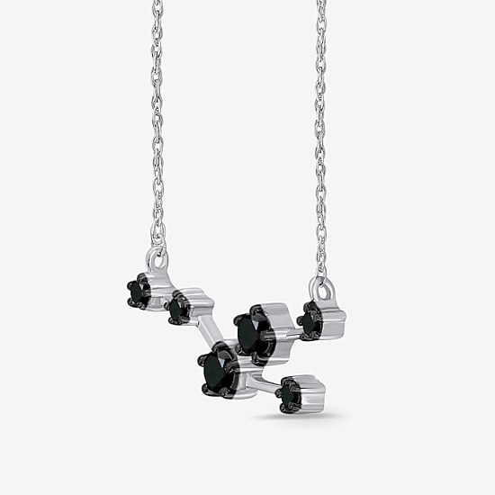 Midnight Black Limited Quantities! Womens 1/5 CT. Natural Black Diamond Sterling Silver 18 Inch Pendant Necklace