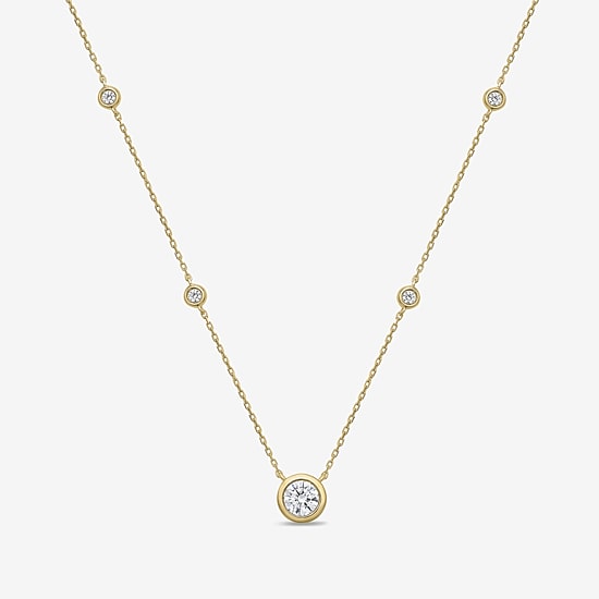 Limited Quantities! Womens 5/8 CT. T.W. Lab Grown White Diamond 14K Gold Over Silver 18 Inch Pendant Necklace