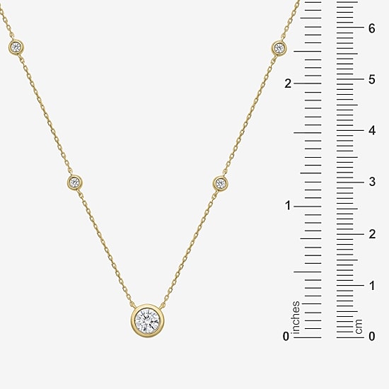 Limited Quantities! Womens 5/8 CT. T.W. Lab Grown White Diamond 14K Gold Over Silver 18 Inch Pendant Necklace