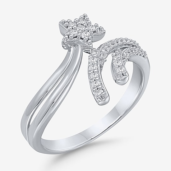 Limited Quantities! Womens 14MM 1/5 CT. Natural White Diamond Sterling Silver Round Band