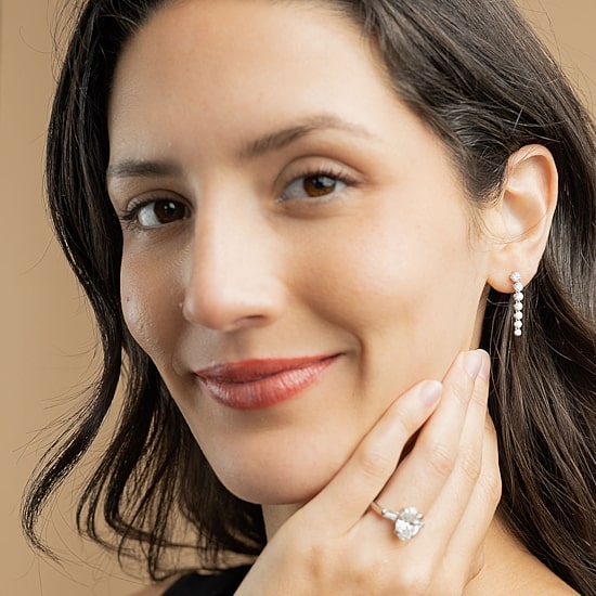 Floating Diamonds (F, Vs2) Womens 1 1/2 CT. T.W. Lab Grown White Diamond 14K Gold Drop Earrings