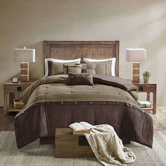 Madison Park Westbrook 7-Pc. Faux Suede Comforter Set