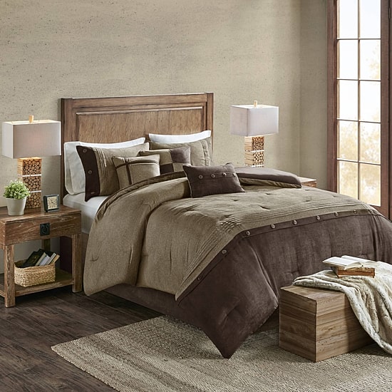 Madison Park Westbrook 7-Pc. Faux Suede Comforter Set