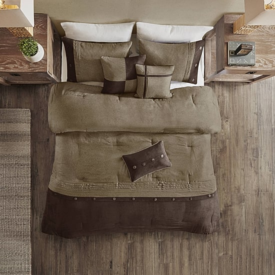 Madison Park Westbrook 7-Pc. Faux Suede Comforter Set