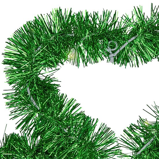 Northlight 25" Led Lighted Tinsel Shamrock Window Battery Operated St. Patricks Day Indoor Garland