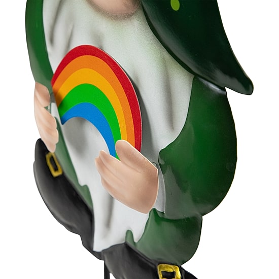 Northlight 28" Pot Of Gold And Rainbow Gnomes Outdoor St. Patricks Day Yard Art