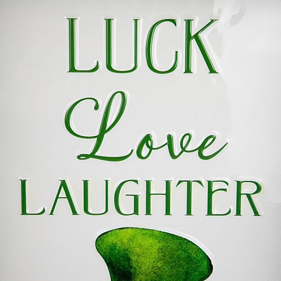 Northlight 18" Luck Love Laughter Framed Wall Sign