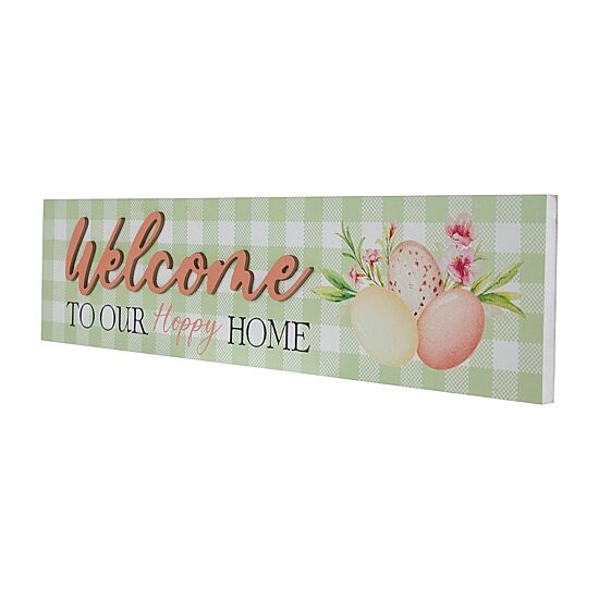 Northlight 20" Welcome To Our Hoppy Home Wall Sign
