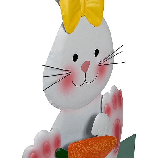 Northlight 19" Bunny With Carrot Happy Outdoor Easter Yard Art