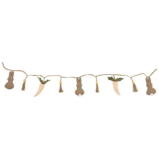 Northlight 4ft Carrots And Bunnies Plush Easter Indoor Outdoor Garland