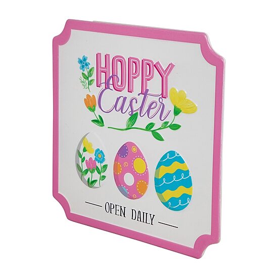 Northlight 10" Hoppy Open Daily Metal Wall Sign