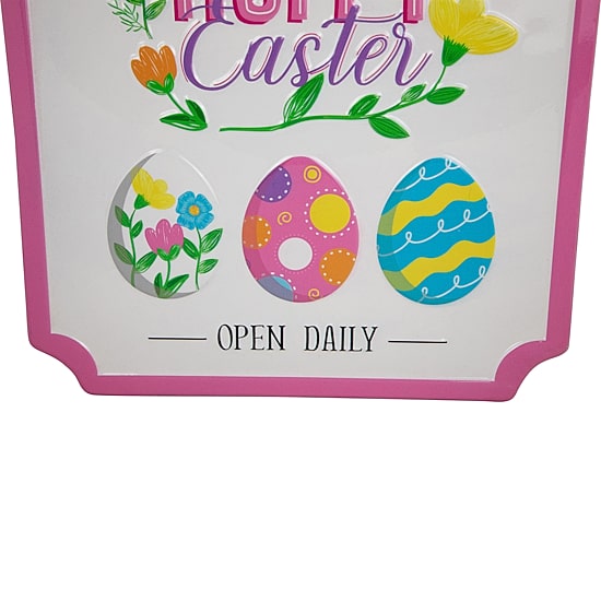 Northlight 10" Hoppy Open Daily Metal Wall Sign