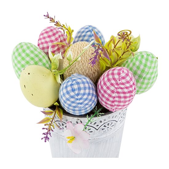 Northlight 7" Egg Spring Potted Floral Arrangement