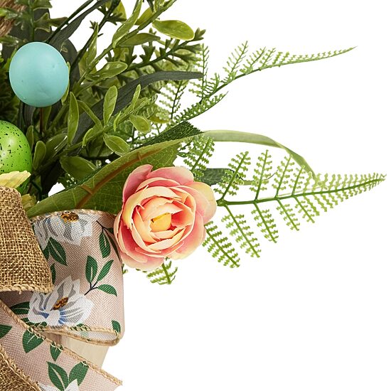 Northlight 12" Boxed Floral Arrangement With Bunny Floral Arrangement