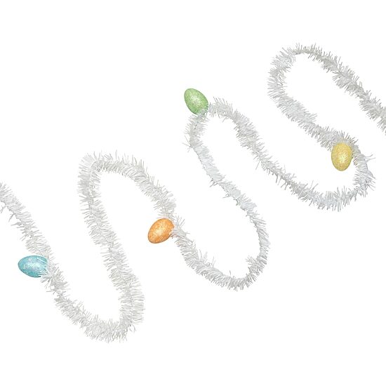 Northlight 25ft White  With Eggs Easter Indoor Outdoor Garland