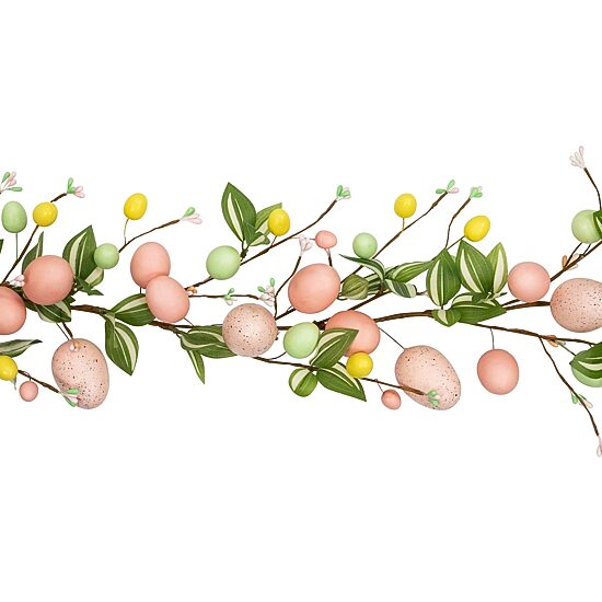 Northlight 6ft Eggs And Flower Buds Artificial Easter Indoor Garland