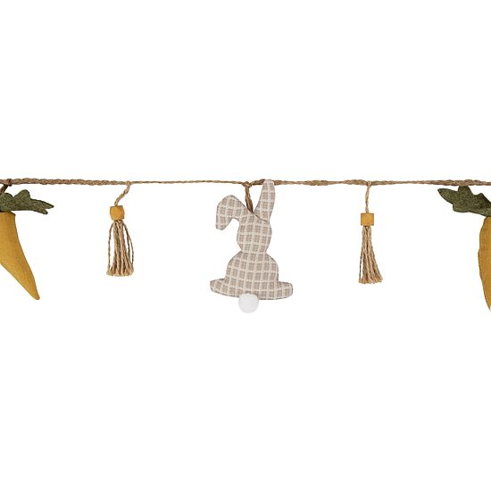 Northlight 4ft Fabric Rabbits And Carrots Easter Indoor Garland