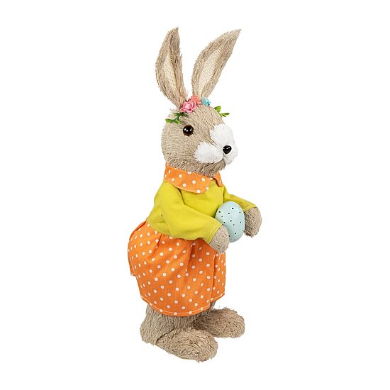 Northlight 15" Standing Girl Rabbit With Egg Easter Figurine