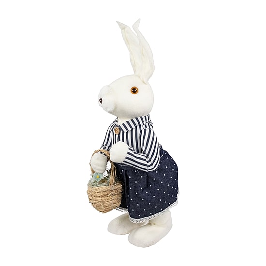 Northlight 19" Standing Girl Bunny With Basket Easter Figurine