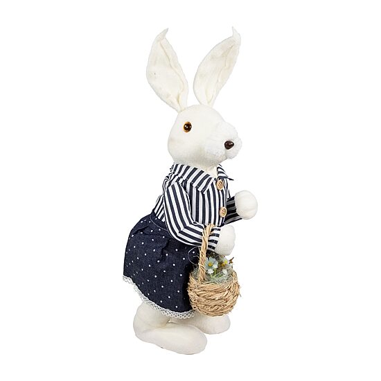 Northlight 19" Standing Girl Bunny With Basket Easter Figurine