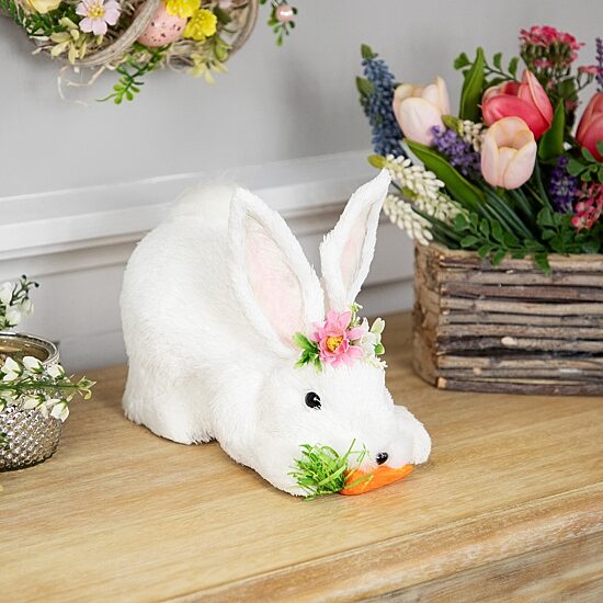 Northlight 9" Rabbit With Carrot Easter Figurine