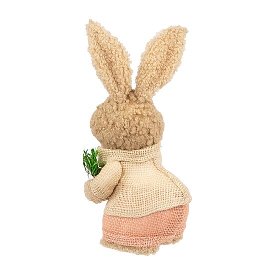 Northlight 10" Plush Boy Rabbit With Carrots Easter Figurine