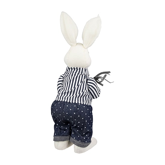 Northlight 19" Standing Boy Bunny With Carrot Easter Figurine