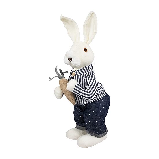 Northlight 19" Standing Boy Bunny With Carrot Easter Figurine