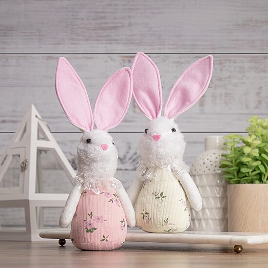 Northlight 11" Spring Floral Bunny Easter Figurine