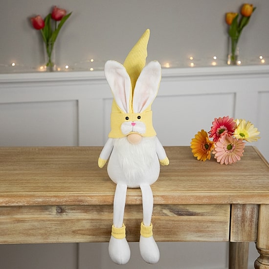 Northlight 20" Sitting Bunny Gnome Easter Gnome