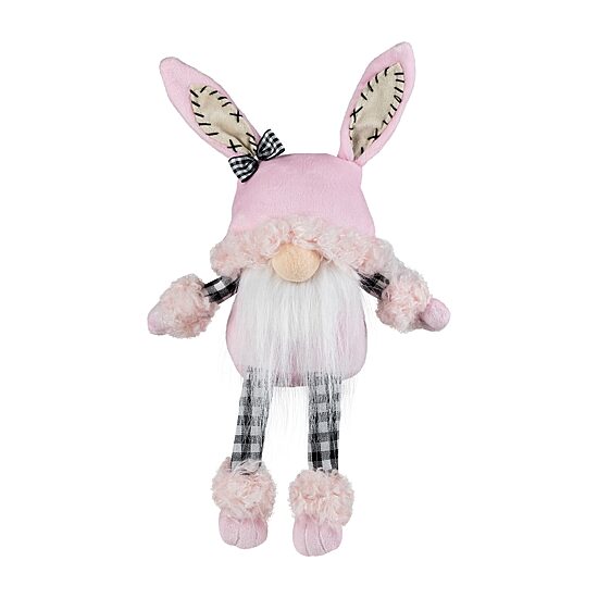 Northlight 12" Bunny Ears Sitting With Dangling Legs Easter Gnome