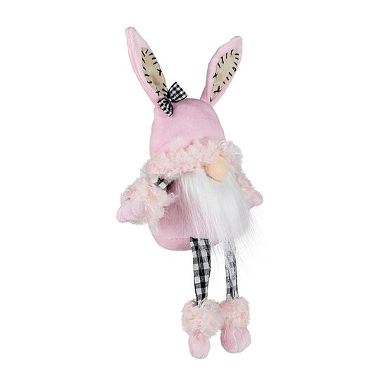 Northlight 12" Bunny Ears Sitting With Dangling Legs Easter Gnome