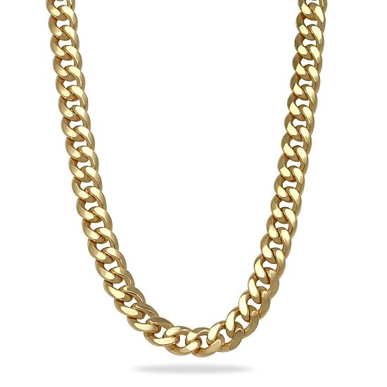 Mens 14K Gold 24 Inch Curb Chain Necklace