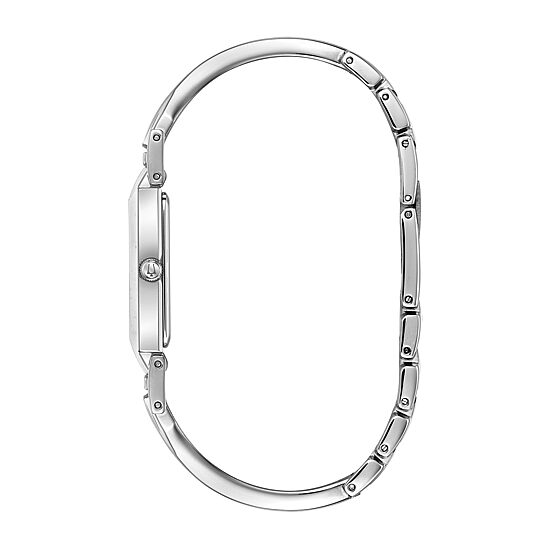 Bulova Classic Womens Silver Tone Stainless Steel Bangle Watch 96p209