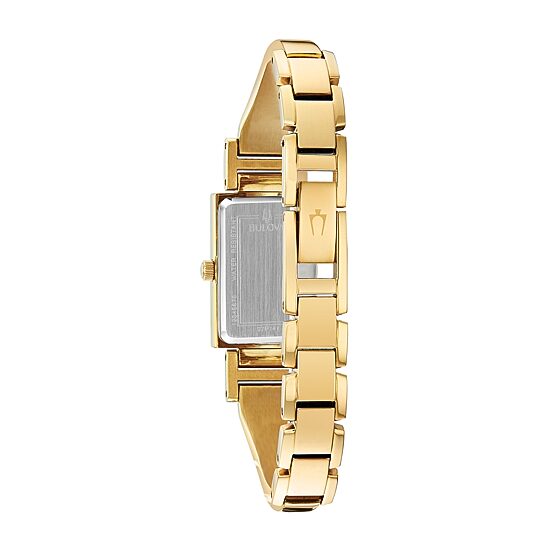 Bulova Classic Womens Gold Tone Stainless Steel Bangle Watch 97p141