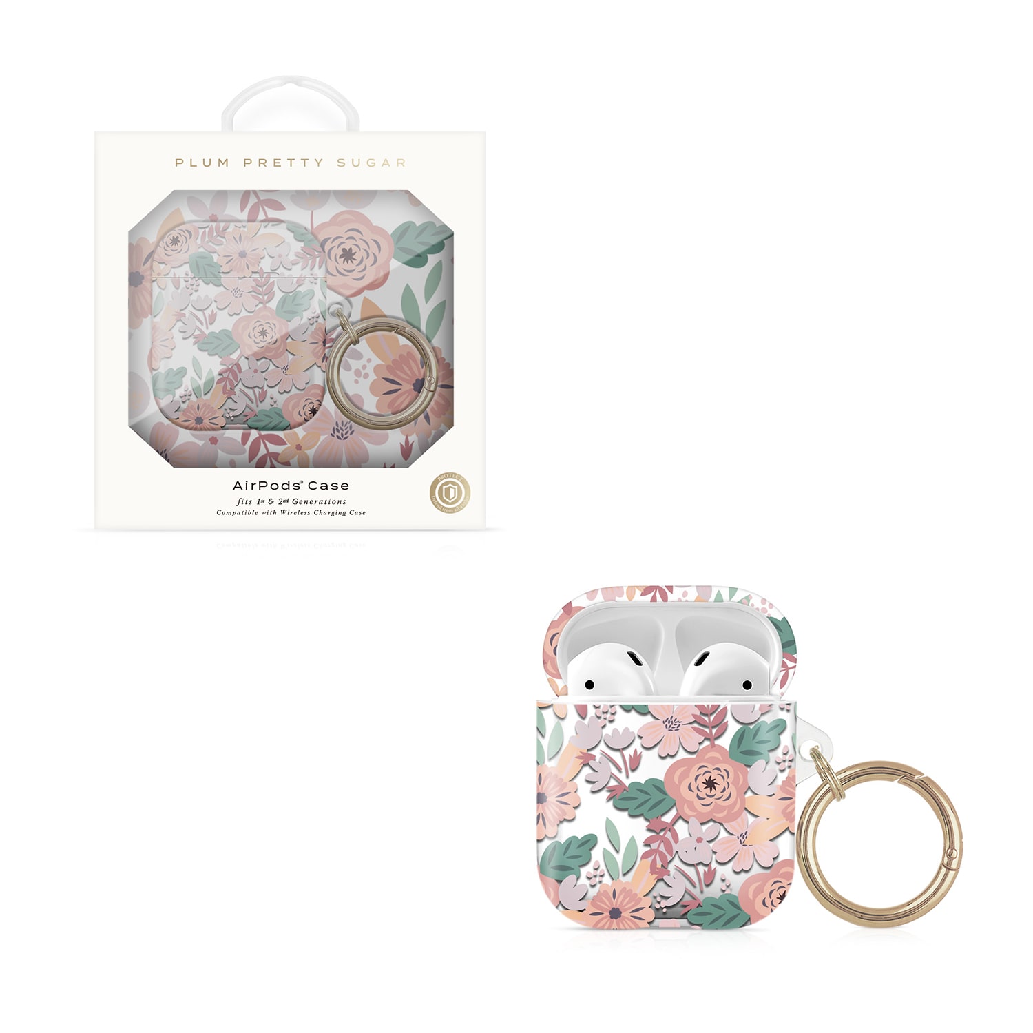 Plum Pretty Sugar Floral Airpods Case